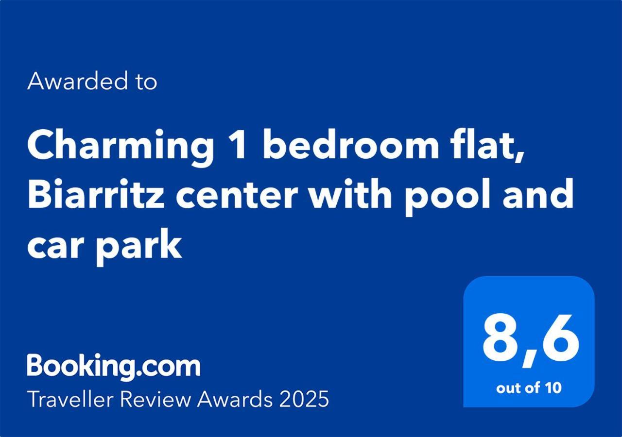Charming 1 Bedroom Flat, Biarritz Center With Pool And Car Park Exterior foto